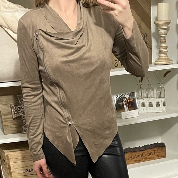 Vigoss Tan Suede moto Jacket - Picture 6 of 16